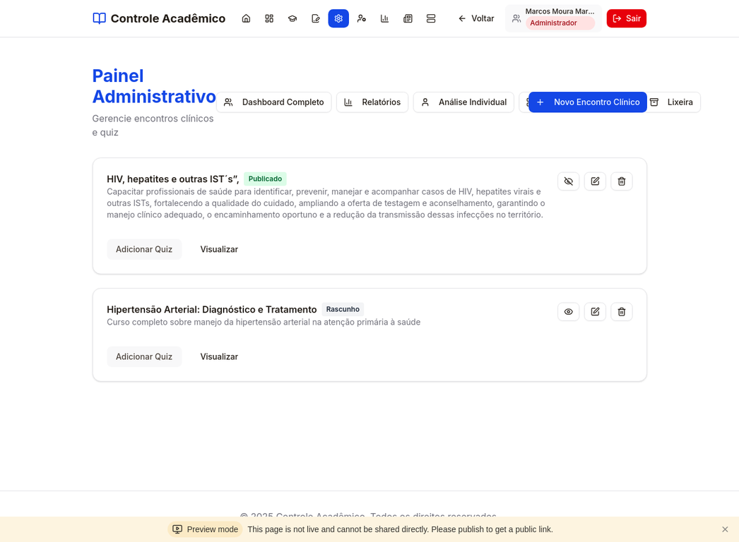 Painel Administrativo Intuitivo